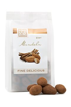 Mandle v bielej čokoláde obalené v škorici 125g